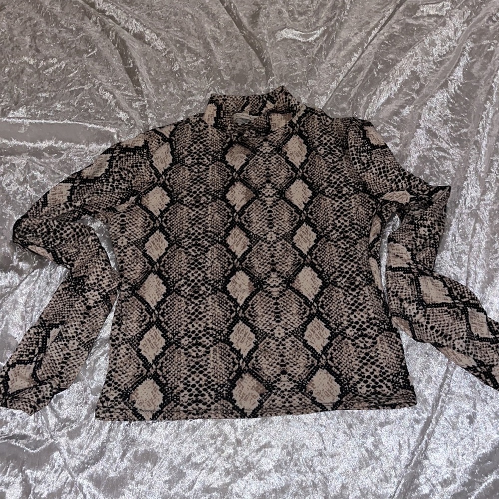 Snakeskin Print Turtleneck too